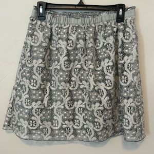 J Crew grey lace shirt with liner.  Size 10.  In EUC